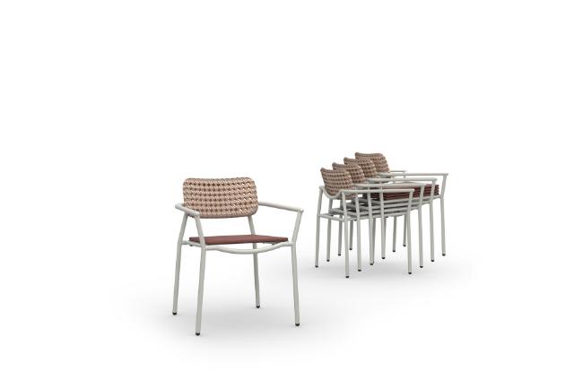 MNPT001 DiManaMana PATTERN Armchair, Champagne, Cranberry, Calathea