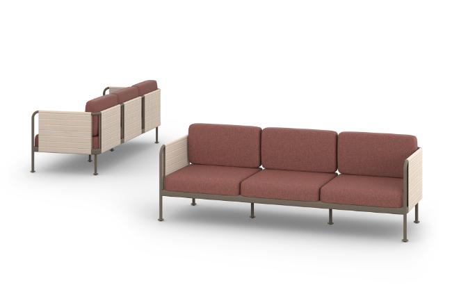 MNRM004 DiManaMana RMT 3-Seater (Mesh), Terra, Cranberry, Sondai