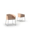 MNSL002 DiManaMana SHELL Dining Chair Fabric, Champagne, Latte Velour, Latte Velour